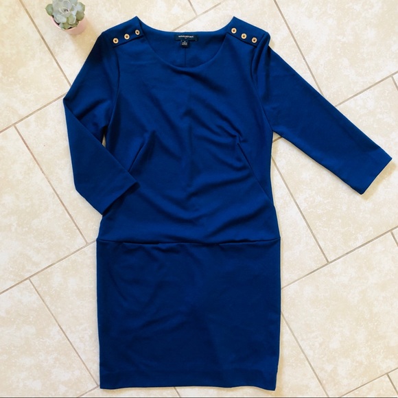 Banana Republic Dresses & Skirts - Banana Republic Dark Navy Button Sheath Dress
